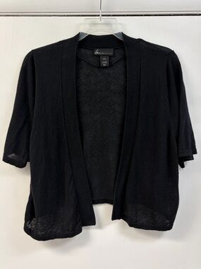 Lane Bryant Black Short-Sleeve Shrug